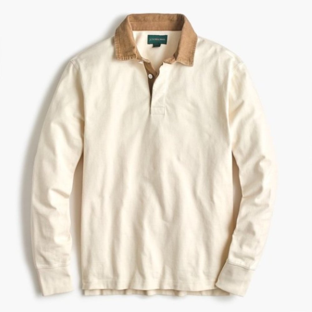 J. Crew 1984 Corduroy Collar Rugby Long Sleeve Shirt + FREE EXTRAS